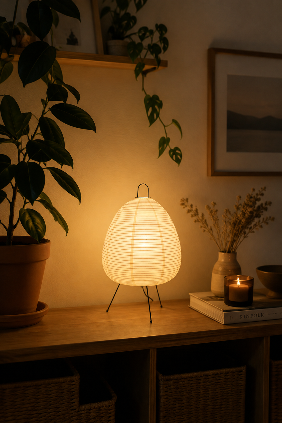 Washi Bell Lamp