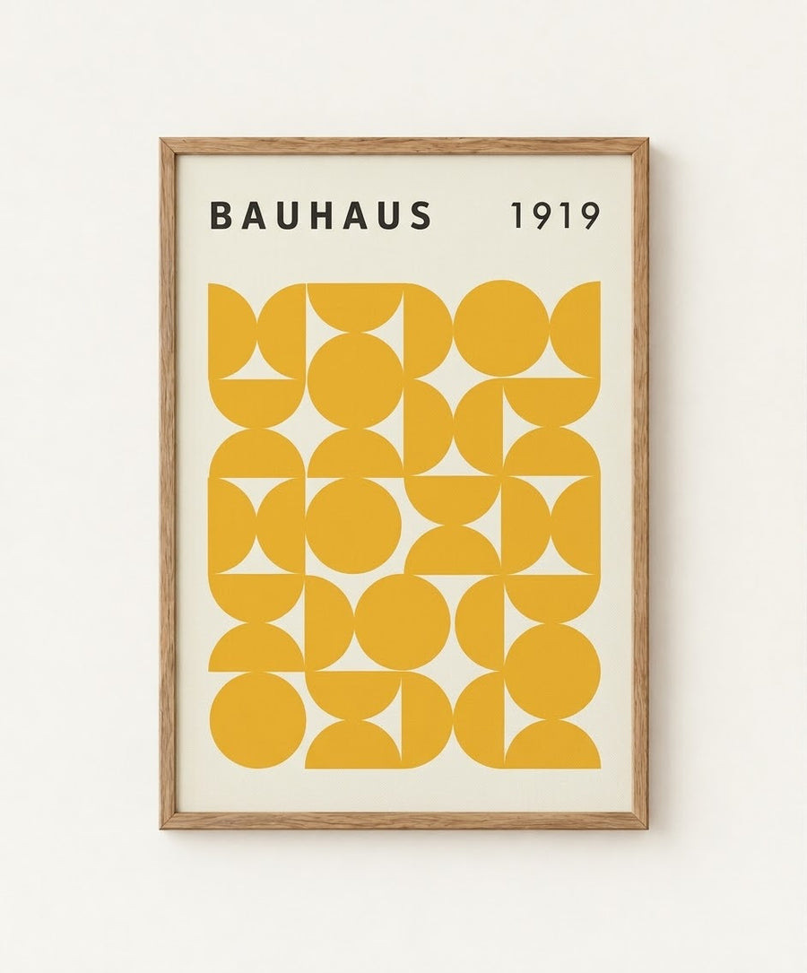 Bauhaus 1919 | Yellow Circle Grid