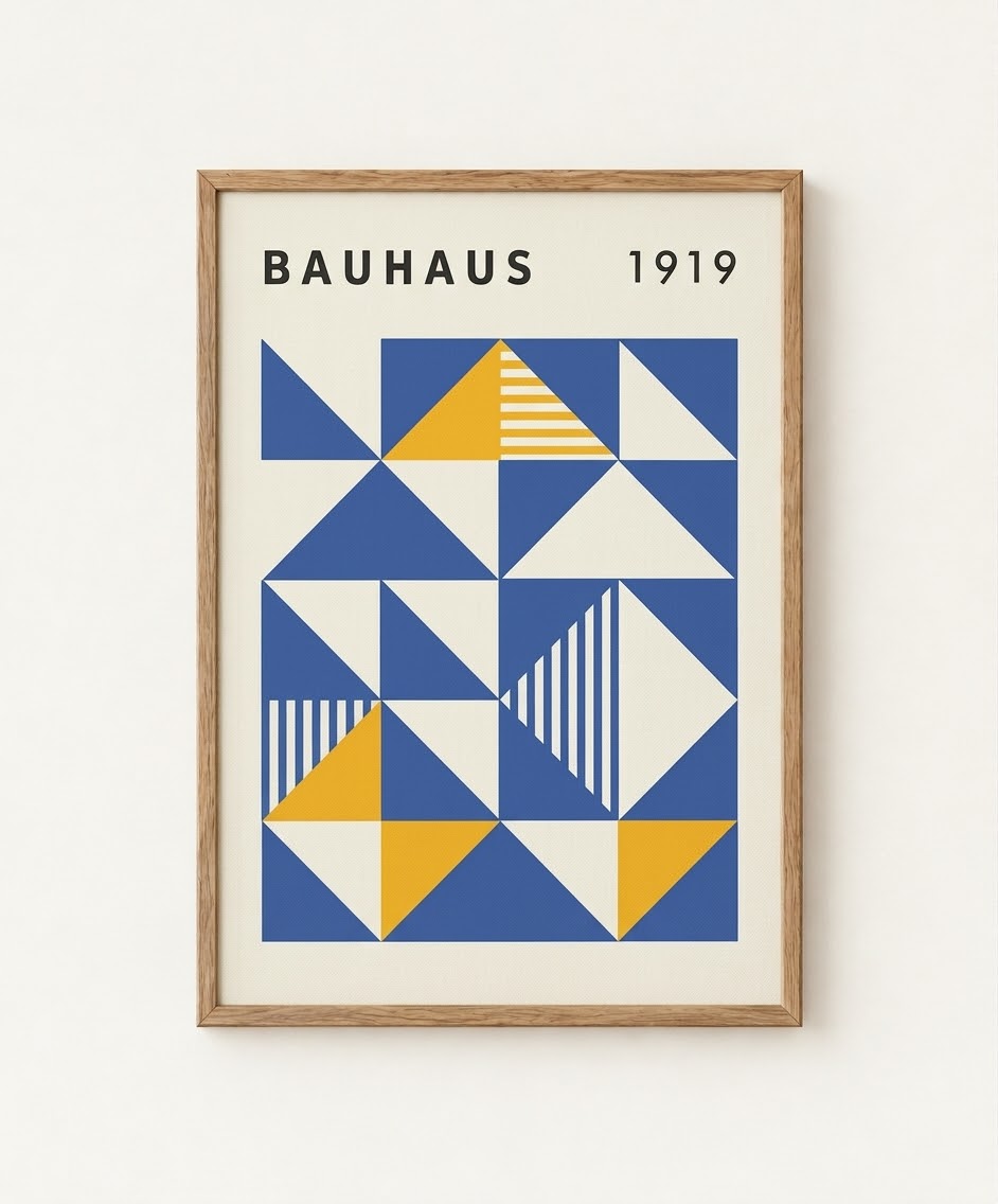 Bauhaus 1923 | Triangle Grid - 30x40 cm | MoodRoom