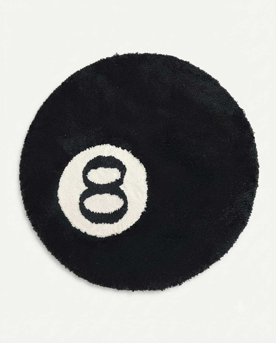 Billiard 8 Rug - 100 × 100 cm | MoodRoom